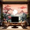 3D Red Plum Hill Water Photo Wallpaper, Non-Woven, 350 × 256 cm view 2