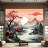 3D Red Plum Hill Water Photo Wallpaper, Non-Woven, 350 × 256 cm view 4