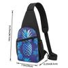 Blue Pineapple Chest Bag for Men and Women, Outdoor Crossbody Waist Bag, Casual Daypack, Black, One Size view 4