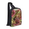 Carnivorous Plant Printed Chest Bag Sling Bag for Men and Women, Waterproof Crossbody Backpack for Running, Hiking, Cycling and Travel, Black, One Size, Casual Daypack view 1