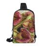 Carnivorous Plant Printed Chest Bag Sling Bag for Men and Women, Waterproof Crossbody Backpack for Running, Hiking, Cycling and Travel, Black, One Size, Casual Daypack view 3