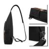Coffee Bean Print Chest Bag for Men and Women, Outdoor Sling Bag, Waist Bag, Hiking and Sports, Black, One Size view 2