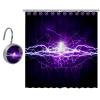 Eslifey Shower Curtain with 10 Hooks, Purple Fulmination Art Decor, 168 x 183 cm view 1