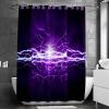 Eslifey Shower Curtain with 10 Hooks, Purple Fulmination Art Decor, 168 x 183 cm view 2