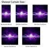 Eslifey Shower Curtain with 10 Hooks, Purple Fulmination Art Decor, 168 x 183 cm view 4