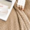 VisLarsc Waffle Throw Blanket for Sofa or Bed, Dark Camel, 150 view 3