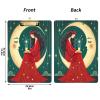 Clipboards for Women Sitting on the Moon, Acrylic Clipboard for Medical Assistants, A4/Letter Size, 12.5 x 9 in, Silver Clip view 3