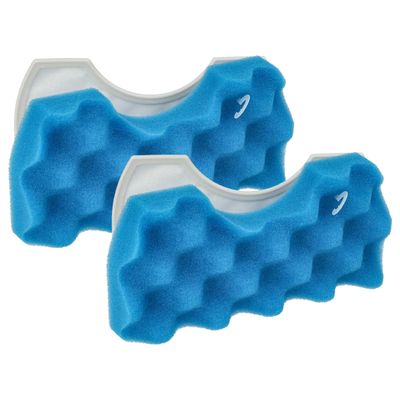 vhbw 2x Foam Filters, 2x Microfilters Compatible with Samsung VCA-VM45P, VC12QHNDCBB/EN, VC08QHNDCBB/EN, SU3355, SU3350 Vacuum Cleaners