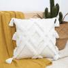MANQILE Boho Tufted Pillow Cover with Geometric Pattern and Tassels, 1 Pc view 2