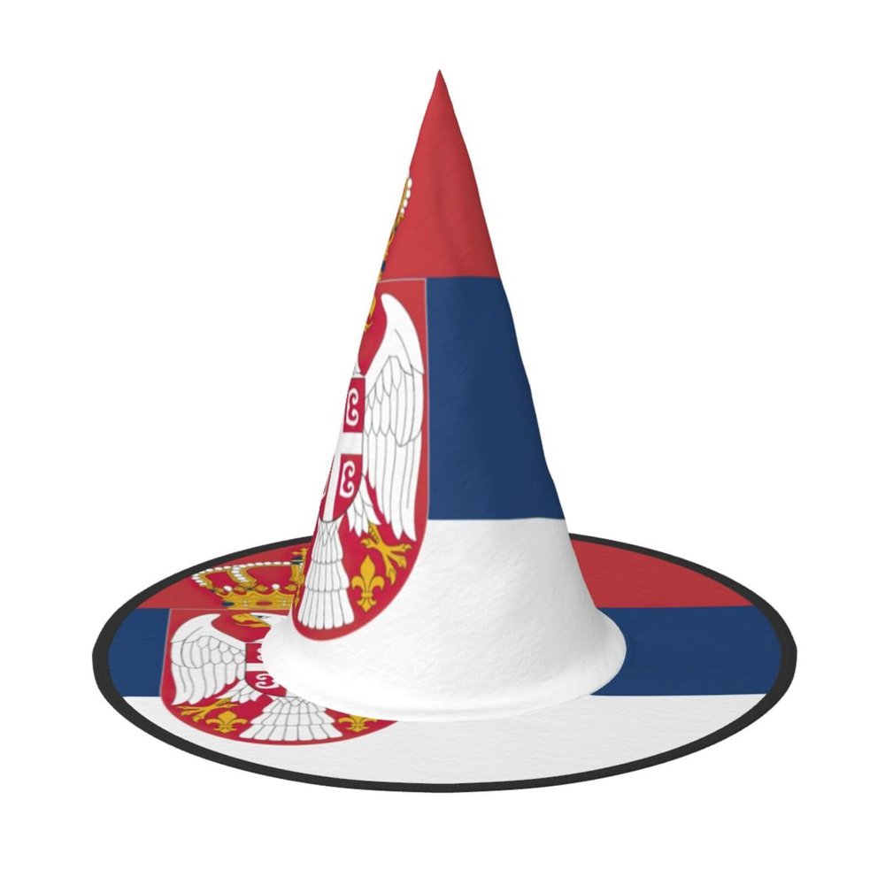 ERSDWRE Serbian Flag Halloween Witch Hat for Adults