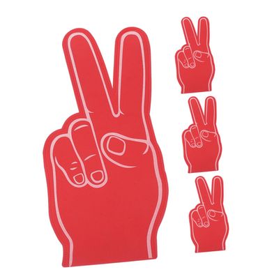 KOMBIUDA 4-Piece Colorful Plastic Cheerleading Finger Props