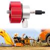Red Vertical-Stripe Propane Tank Adapter with Leak-Proof Silicone-Oil Port view 1