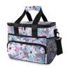Insulated Picnic Cooler Bag with Floral Design view 1