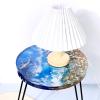 JMZLLRX 28 cm Round Silicone Epoxy Resin Mold with Hairpin Legs view 3