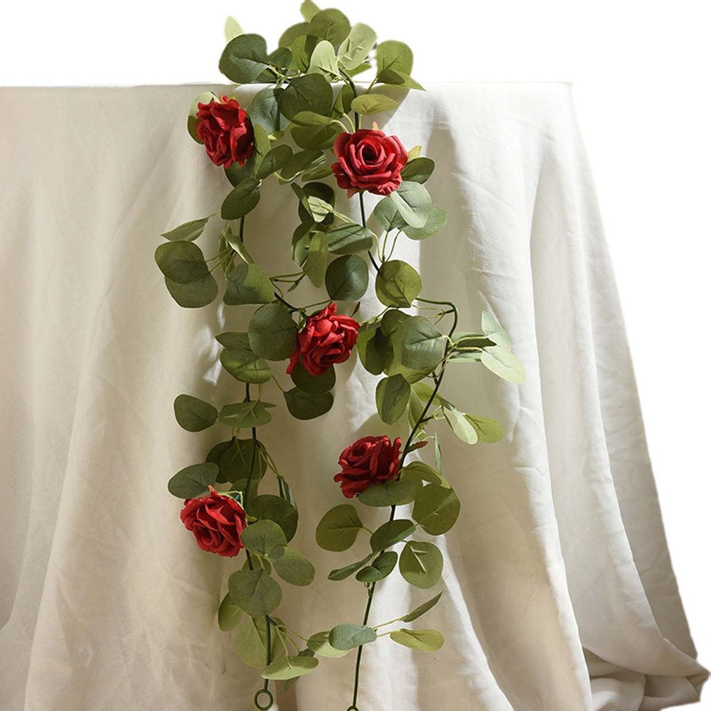 HUHJYUGE 170 cm Artificial Plant, Hanging Faux Plant Garland, Artificial Leaf Plant Decor for Living Room and Kitchen (B, 1 pc)