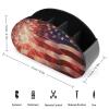 Fireworks American Flag Remote Control Holder, 5-Compartment PU Leather Desk Organizer view 2