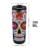 GHBNK Sugar Skull Travel Coffee Mug, Stainless Steel, Double-Walled Insulated Cup with Lid view 2