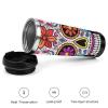 GHBNK Sugar Skull Travel Coffee Mug, Stainless Steel, Double-Walled Insulated Cup with Lid view 3
