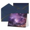 NONHAI Thinking of You Cards with Envelopes, Purple Galaxy, Blank Greeting Cards view 1