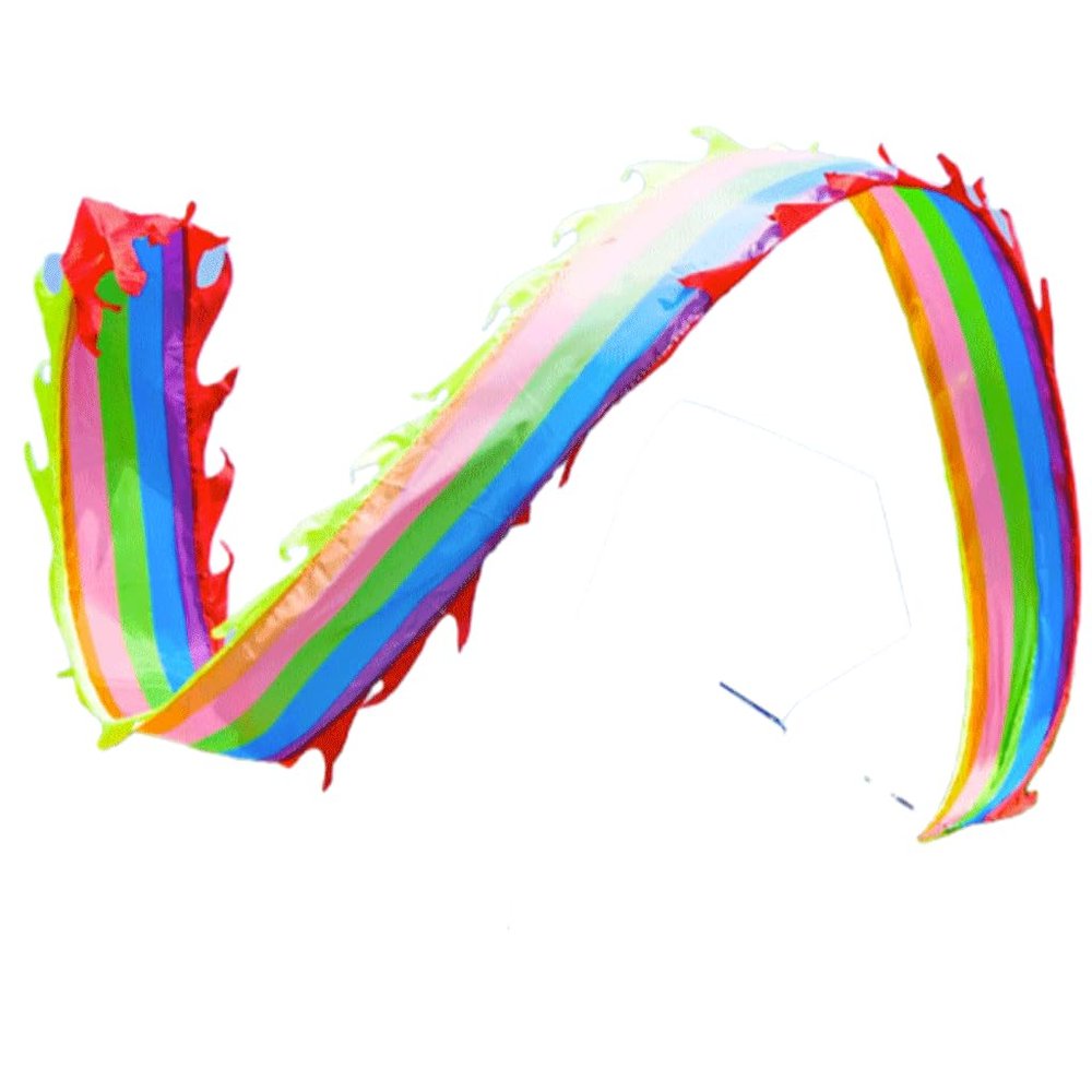 esmen Handheld Rainbow Ribbon with Controllable Pole, Ultrabroad Rhythmic Gymnastics Ribbon
