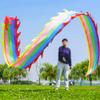 esmen Handheld Rainbow Ribbon with Controllable Pole, Ultrabroad Rhythmic Gymnastics Ribbon view 4