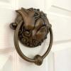 FUEAST Set of 2 Vintage Pull Handles with Lifelike Resin Dragon Design for Wall Mounting, Dog Head Door Knocker and Gate Ring Handle view 4