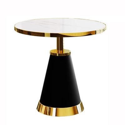 JHAISMAO Round Marble Dining Table with Pedestal Base, 70 cm, Color B