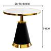 JHAISMAO Round Marble Dining Table with Pedestal Base, 70 cm, Color B view 3