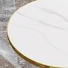 JHAISMAO Round Marble Dining Table with Pedestal Base, 70 cm, Color B view 4