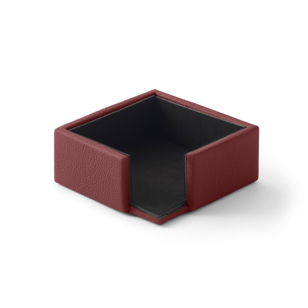 Eglooh Atena Genuine Leather Note Pad Box, Bordeaux Red
