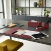 Eglooh Atena Genuine Leather Note Pad Box, Bordeaux Red view 3