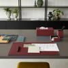 Eglooh Atena Genuine Leather Note Pad Box, Bordeaux Red view 4