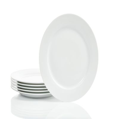 Heike Weiss 25 cm Round Dinner Plates, Set of 6