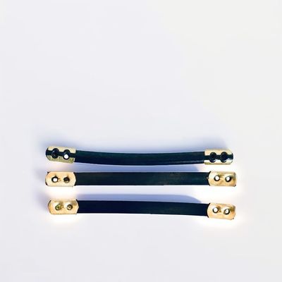 Telliswelt Set of 3 Plastic Coat Hangers with Brass End Caps, 9 cm