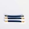 Telliswelt Set of 3 Plastic Coat Hangers with Brass End Caps, 9 cm view 1