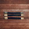 Telliswelt Set of 3 Plastic Coat Hangers with Brass End Caps, 9 cm view 2