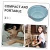 Large Plastic Wash Basin for Face and Fruit, Blue view 4