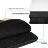 Yellow Fox 12-Inch Laptop Sleeve, Shockproof Protective Case, Black view 3