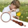 10x Magnifying Glass with Wooden Handle, Antique Copper view 4