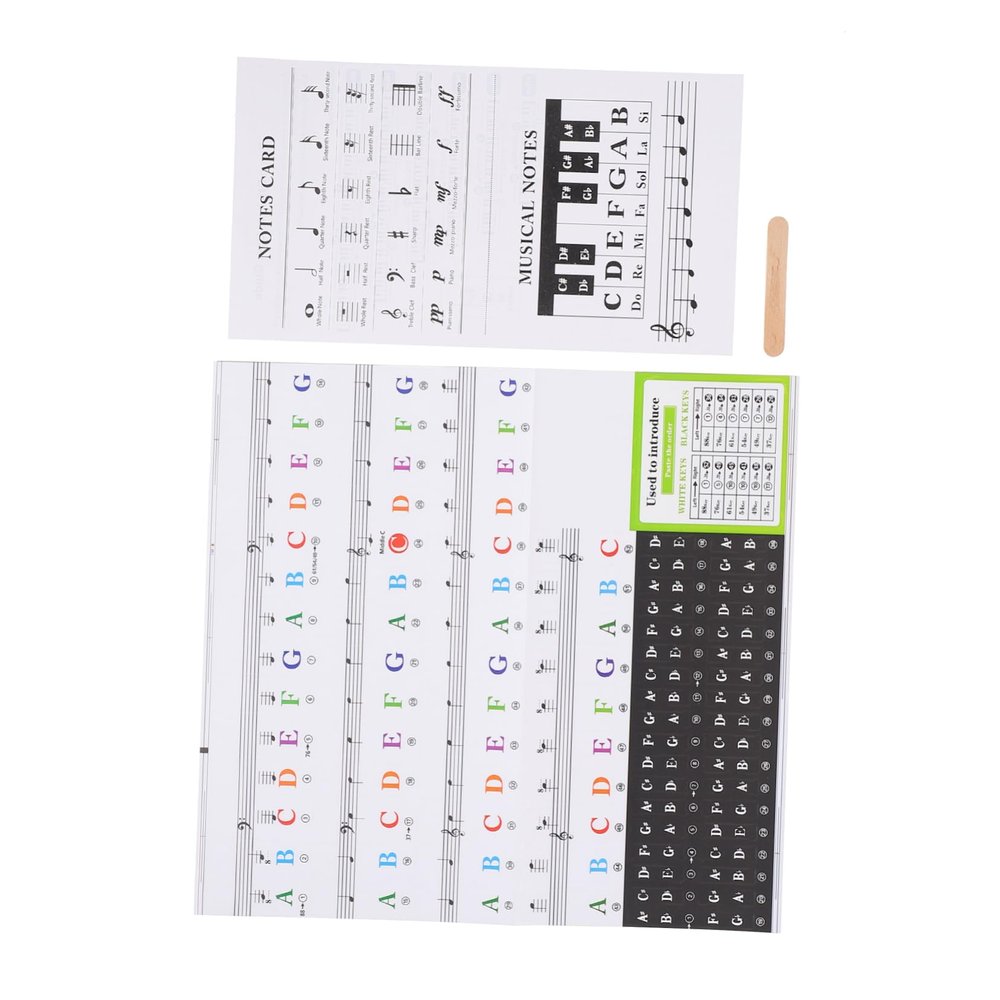 88-Key Piano Stickers Set for Beginners and Teachers