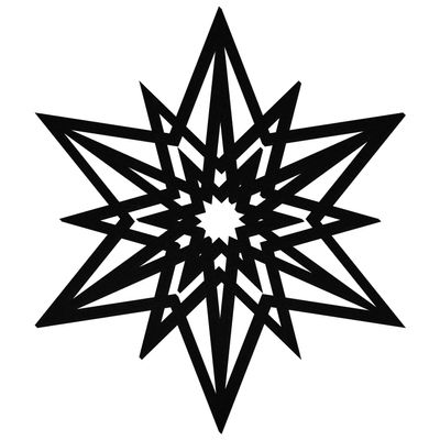 Black Felt Star V2 – Decorative Crafting, 10–60 cm, Pack of 25, Height: 36 cm