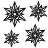 Black Felt Star V2 – Decorative Crafting, 10–60 cm, Pack of 25, Height: 36 cm view 2