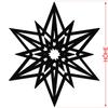 Black Felt Star V2 – Decorative Crafting, 10–60 cm, Pack of 25, Height: 36 cm view 3