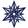Blue Felt Star V2, 57 cm, 1 Piece view 1