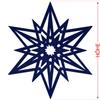 Blue Felt Star V2, 57 cm, 1 Piece view 3