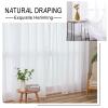 GAIFNAG Sheer Curtain, 210 x 170 cm, White, Linen Look view 3
