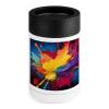 Stainless Steel Beverage Cooler with Silicone Sleeve, Colorful Splatter Print view 1