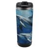 GHBNK Sea Dolphin Travel Coffee Tumbler, Stainless Steel, Insulated, Double-Walled, Reusable, with Lid view 1
