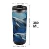 GHBNK Sea Dolphin Travel Coffee Tumbler, Stainless Steel, Insulated, Double-Walled, Reusable, with Lid view 2