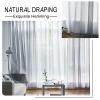 GAIFNAG Sheer Curtain Panel 230 x 240 cm, Linen Look, Heat Protection, Light Gray view 2